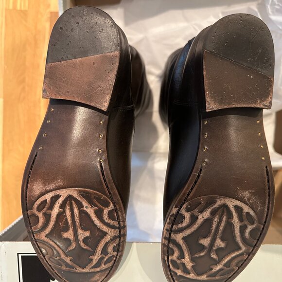 Frye Leather Boots - Melissa Logo Style in Dark Brown - Picture 8 of 11